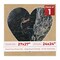 Beige Suede Mat Board for 27x27 Frames - Heart Opening for 24x24 Photos